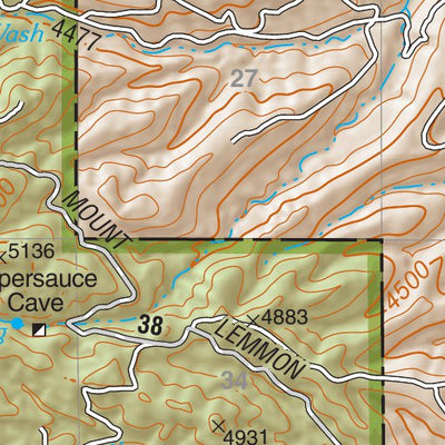 Coronado National Forest Quadrangle: CAMPO BONITO Preview 3