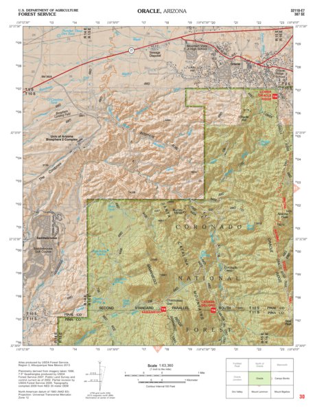 Coronado National Forest Quadrangle: ORACLE Preview 1