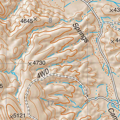 Coronado National Forest Quadrangle: HOOKERS HOT SPRINGS Preview 3