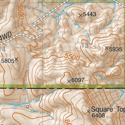 Coronado National Forest Quadrangle: MUSKHOG MOUNTAIN Preview 2
