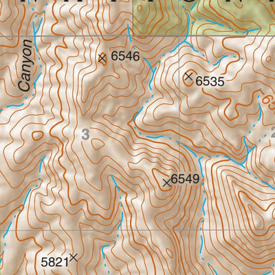 Coronado National Forest Quadrangle: MUSKHOG MOUNTAIN Preview 3