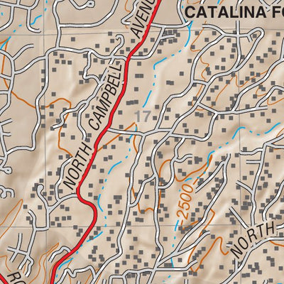 Coronado National Forest Quadrangle: TUCSON NORTH Preview 2