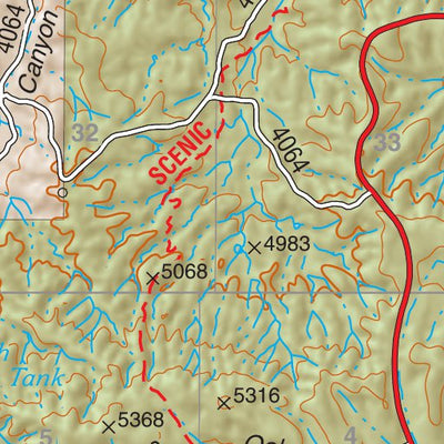 Coronado National Forest Quadrangle: EMPIRE RANCH Preview 3