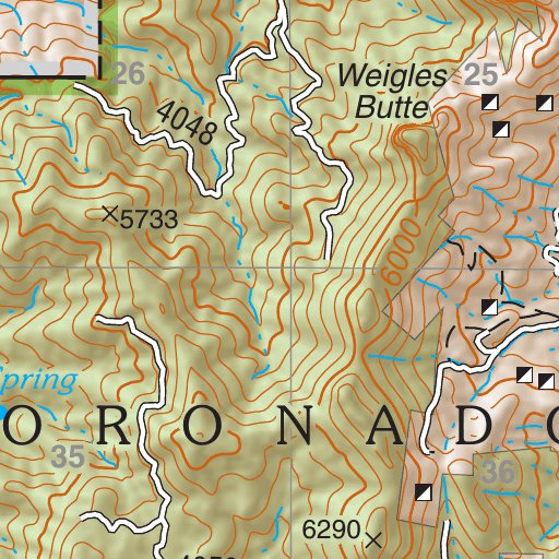Coronado National Forest Quadrangle: HELVETIA Map by US Forest Service ...
