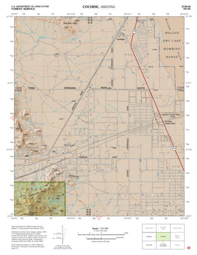 Coronado National Forest Quadrangle: COCHISE Preview 1