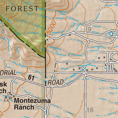 Coronado National Forest Quadrangle: BOB THOMPSON PEAK Preview 3