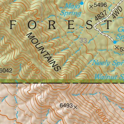 Coronado National Forest Quadrangle: BLACK DIAMOND PEAK Preview 3