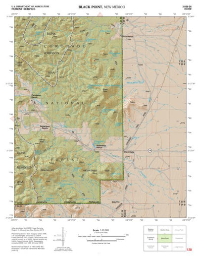 Coronado National Forest Quadrangle: BLACK POINT Preview 1