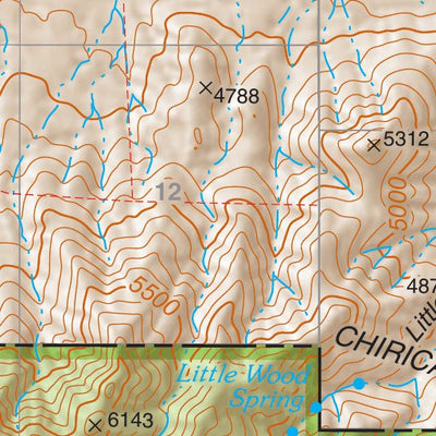 Coronado National Forest Quadrangle: LITTLE WOOD CANYON Preview 3