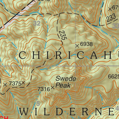 Coronado National Forest Quadrangle: SWEDE PEAK Preview 3