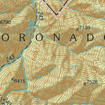 Coronado National Forest Quadrangle: PORTAL PEAK Preview 3
