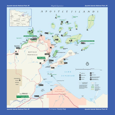 Apostle Islands National Park - NPS Map - Canoe Wisconsin Preview 1