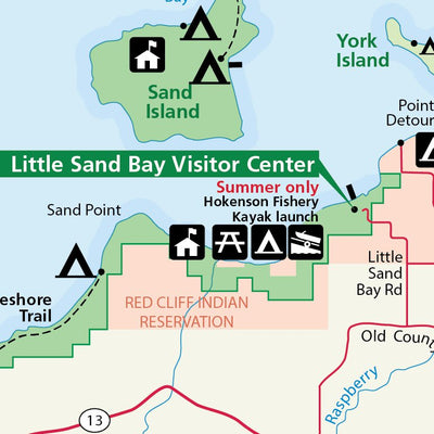 Apostle Islands National Park - NPS Map - Canoe Wisconsin Preview 3