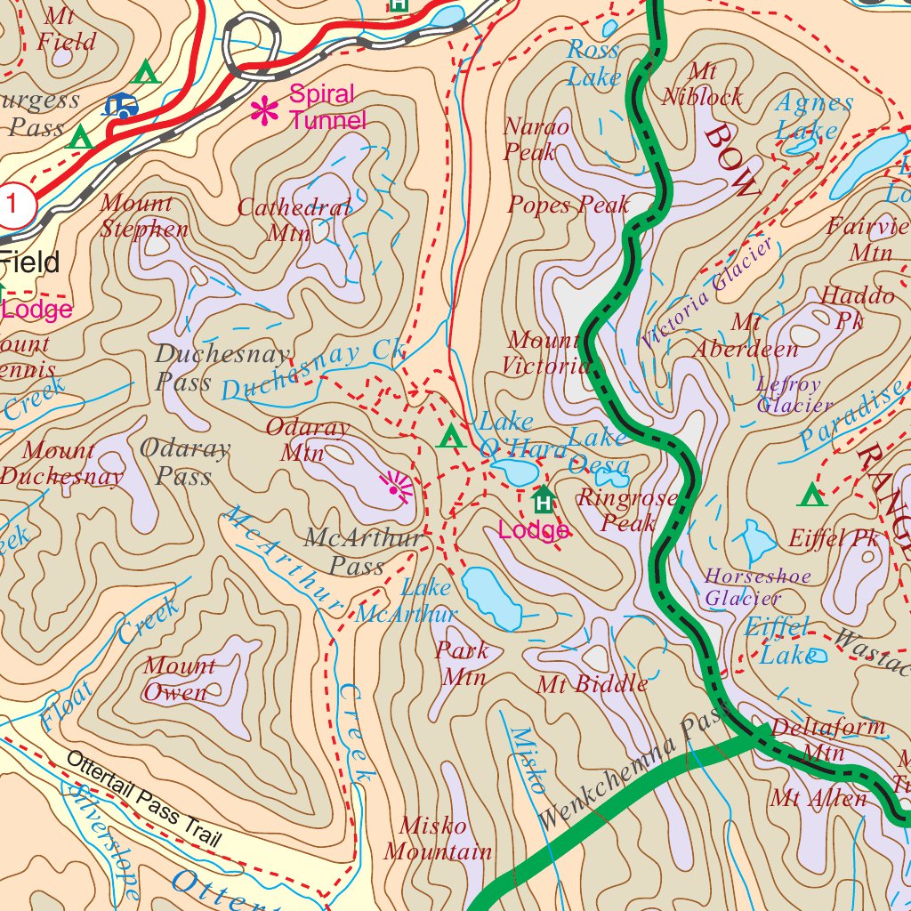 Banff National Park, Alberta 1:240,000 - ITMB Map by ITMB Publishing ...