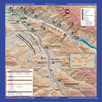 Upper Roaring Fork River Colorado Fishing Map - Fish Colorado Preview 1