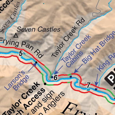 Upper Roaring Fork River Colorado Fishing Map - Fish Colorado Preview 3