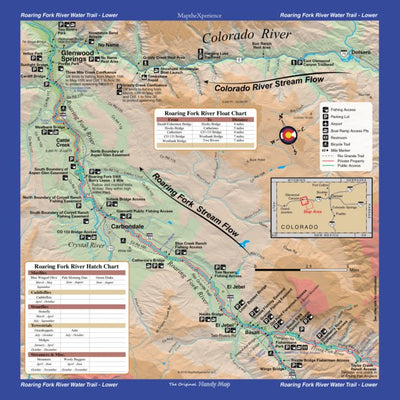 Lower Roaring Fork River Colorado Fishing Map - Fish Colorado Preview 1