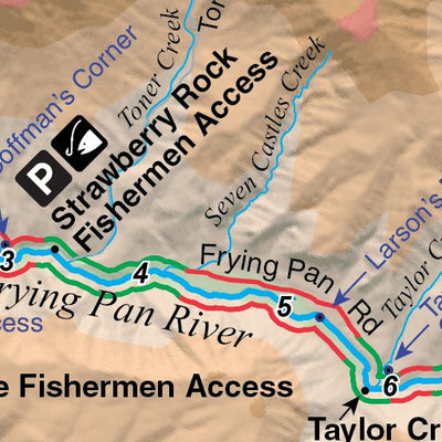 Lower Roaring Fork River Colorado Fishing Map - Fish Colorado Preview 3