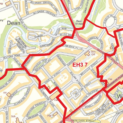 XYZ Postcode Sector Map - (C6) - Edinburgh City Centre Preview 3