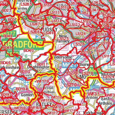 XYZ Postcode Sector Map - (S13) - Yorkshire Preview 3