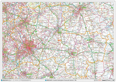 Nottingham Postcode Layout XYZ Postcode Sector Map - (G11) - Nottingham NG by XYZ Maps | Avenza Maps
