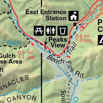 Pinnacles National Park - NPS Map - Hike California Preview 2
