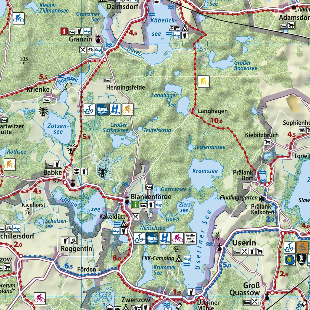 MV07 MECKLENBURGISCHE SEEN OST | Esterbauer Cycling Map