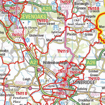 XYZ Postcode Sector Map - (S4) - SE England Preview 2