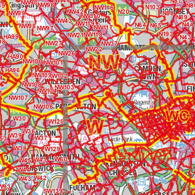 XYZ Postcode Sector Map - (S4) - SE England Preview 3