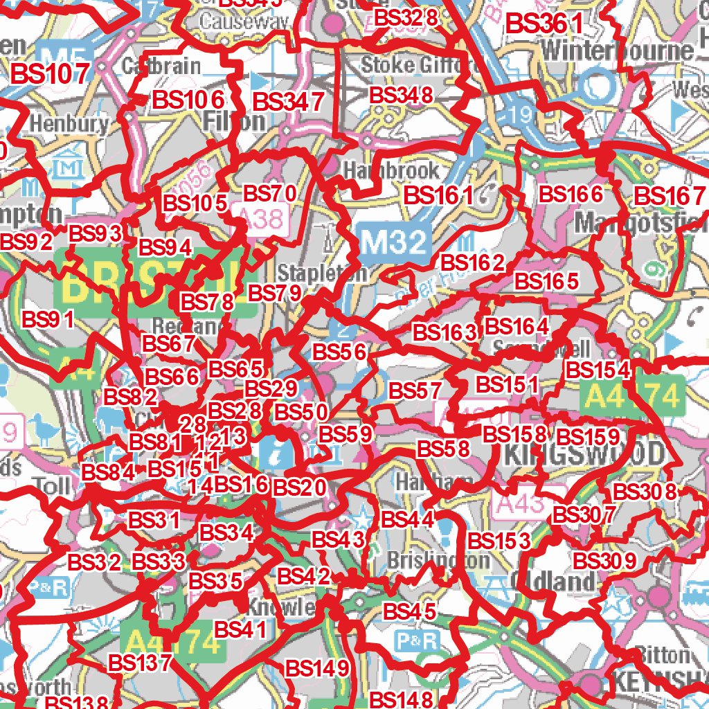 XYZ Postcode Sector Map - (S6) - Severn Estuary by XYZ Maps | Avenza Maps