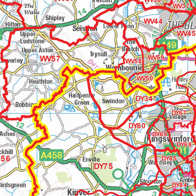 XYZ Postcode Sector Map - (S10) - West Midlands Preview 2