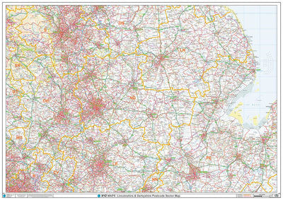 XYZ Postcode Sector Map - (S11) - Lincolnshire & Derbyshire Preview 1