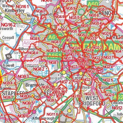 XYZ Postcode Sector Map - (S11) - Lincolnshire & Derbyshire Preview 3