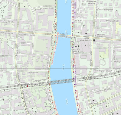 Salzburg Tourist Street Map Preview 1