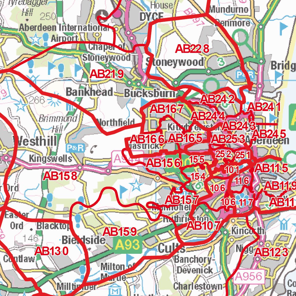 XYZ Postcode Sector Map - (S20) - Angus & Aberdeenshire by XYZ Maps ...