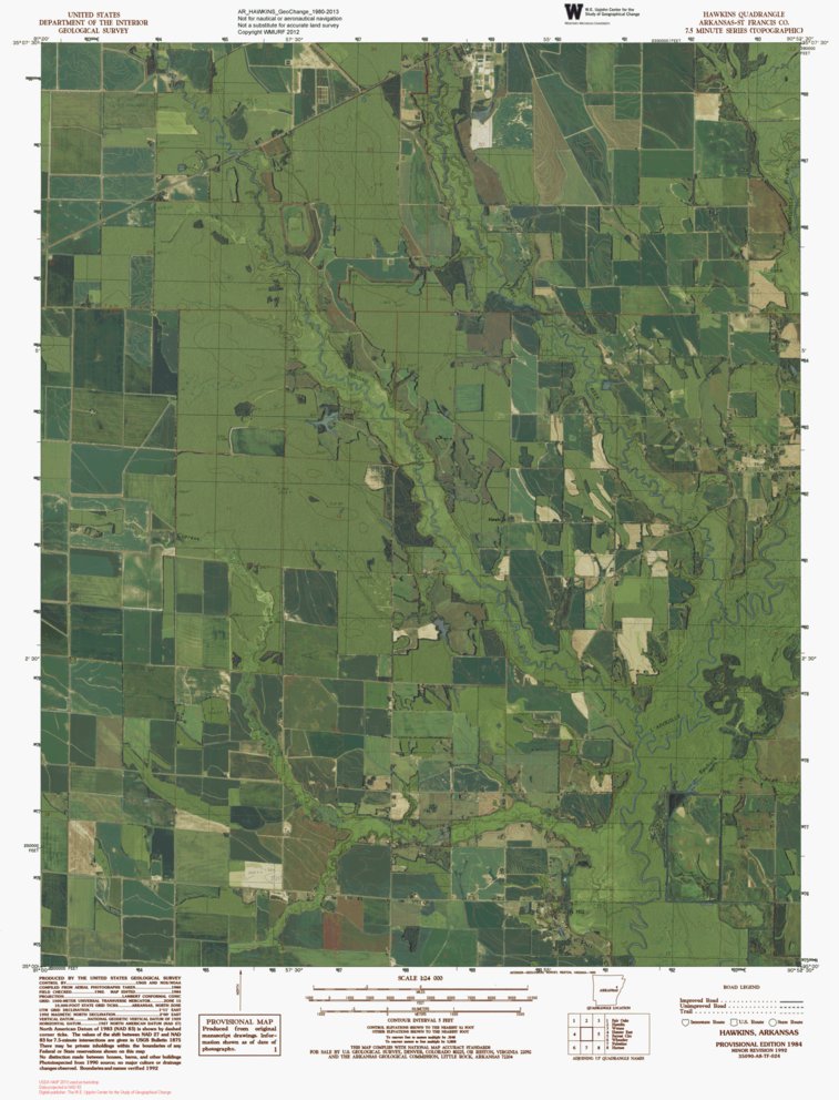 AR-HAWKINS: GeoChange 1980-2013 Map by Western Michigan University