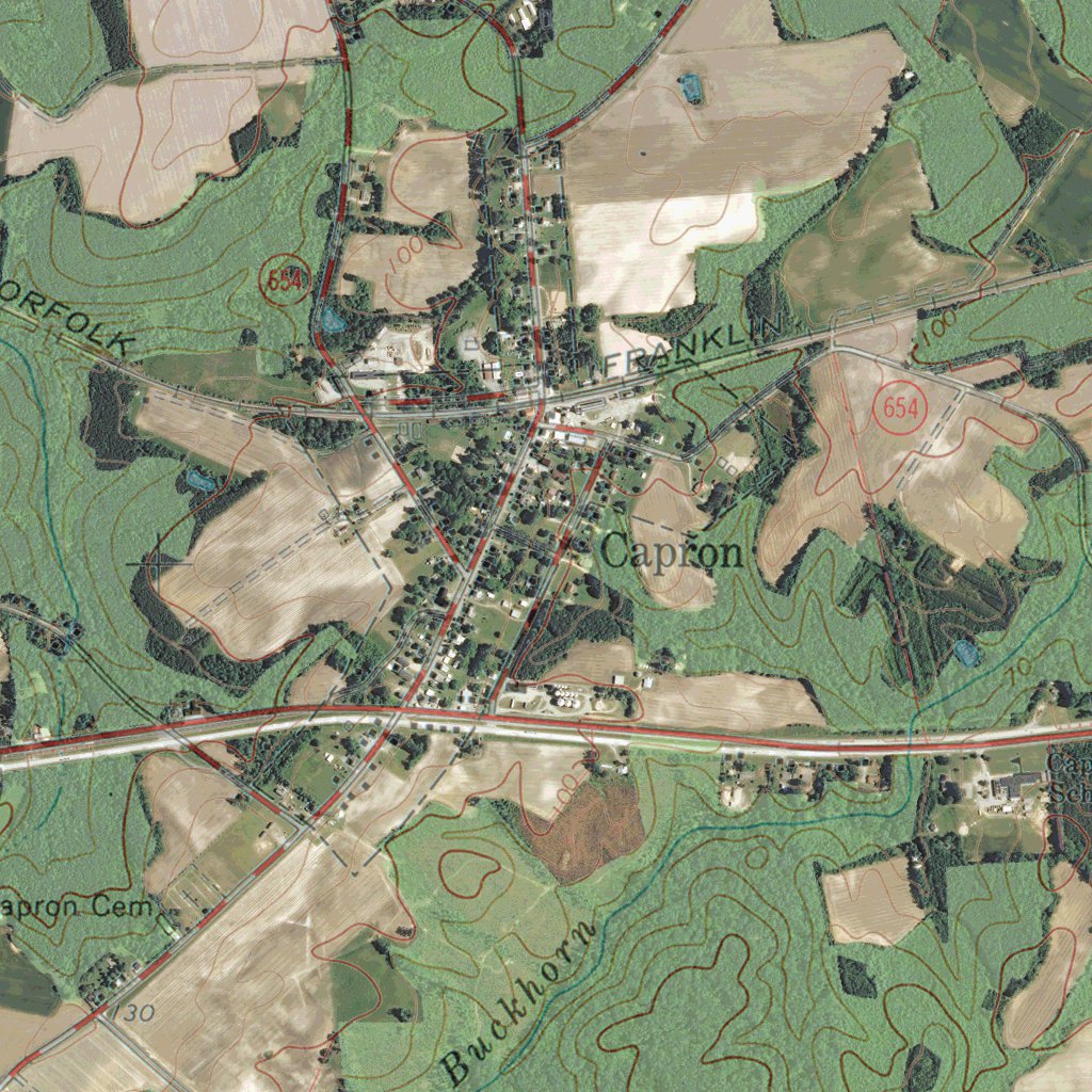 Capron Ridge Map VA-CAPRON: GeoChange 1962-2012 Map by Western Michigan University ...