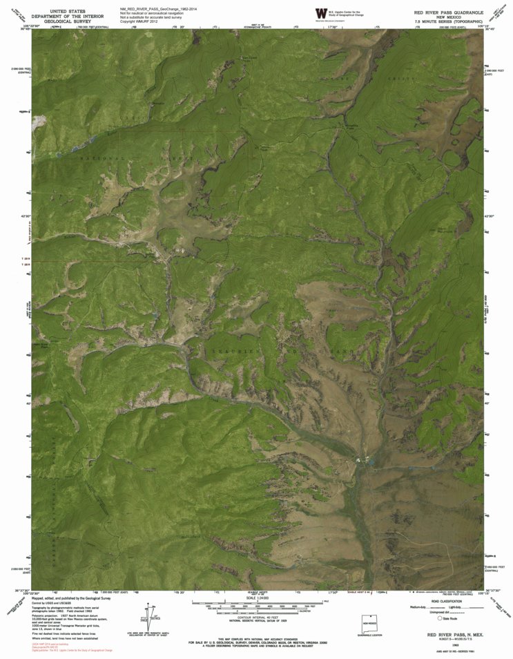 NM-RED RIVER PASS: GeoChange 1962-2014 Map by Western Michigan ...