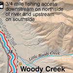 Roaring Fork River and Frying Pan River Fishing Map - Aspen to Basalt, Colorado Preview 2