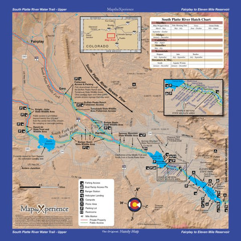South Platte River Fishing Map - Fairplay to Elevenmile Reservoir Colorado Preview 1