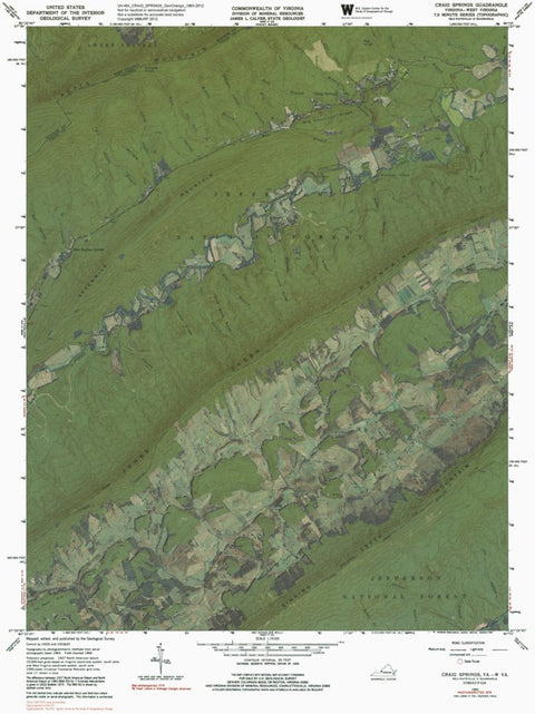 VA-WV-CRAIG SPRINGS: GeoChange 1963-2012 Preview 1