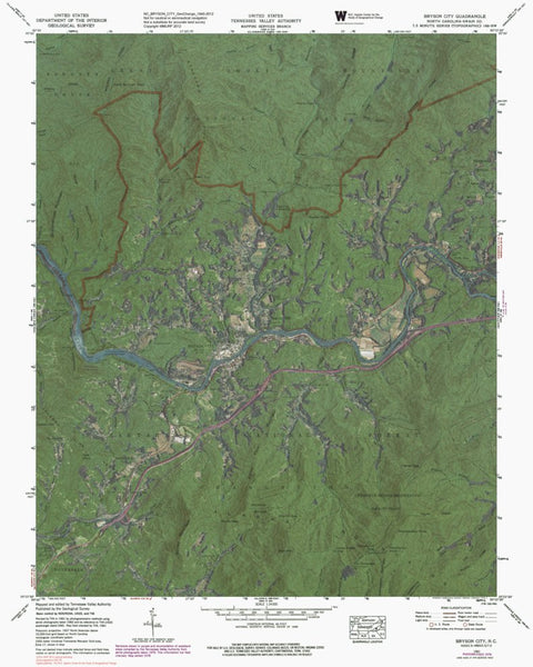 NC-BRYSON CITY: GeoChange 1940-2012 Preview 1