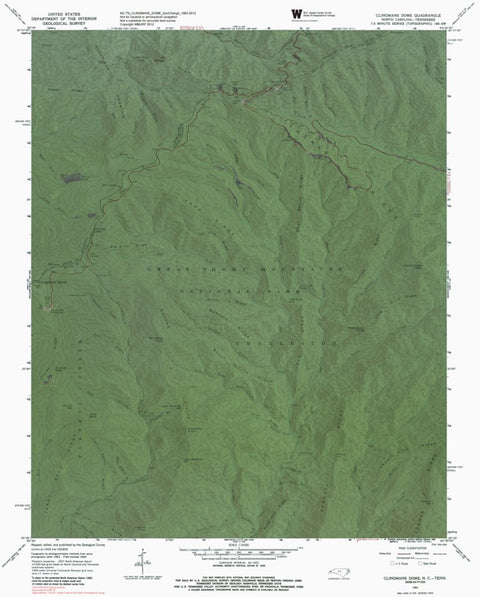 NC-TN-CLINGMANS DOME: GeoChange 1963-2012 Preview 1