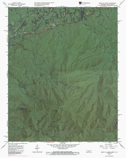TN-NC-MOUNT LE CONTE: GeoChange 1963-2012 Preview 1