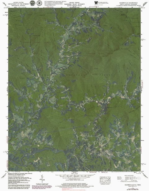 NC-TN-BAKERSVILLE: GeoChange 1954-2012 Preview 1