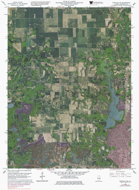 IL-DANVILLE NW: GeoChange 1946-2012 Preview 1