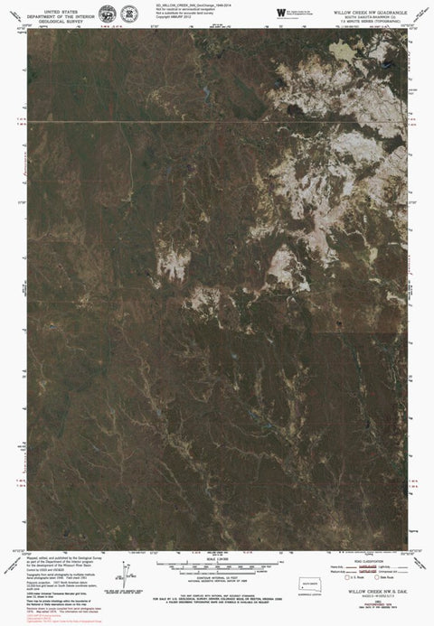 SD-WILLOW CREEK NW: GeoChange 1949-2014 Preview 1