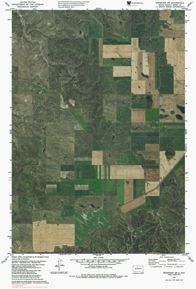 SD-RIDGEVIEW SW: GeoChange 1974-2014 Map by Western Michigan University ...