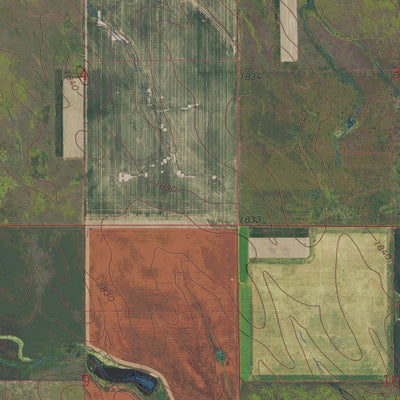 SD-FORT GEORGE BUTTE NW: GeoChange 1965-2014 Preview 2