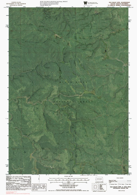 SD-WY-OLD BALDY MOUNTAIN: GeoChange 1980-2012 Preview 1